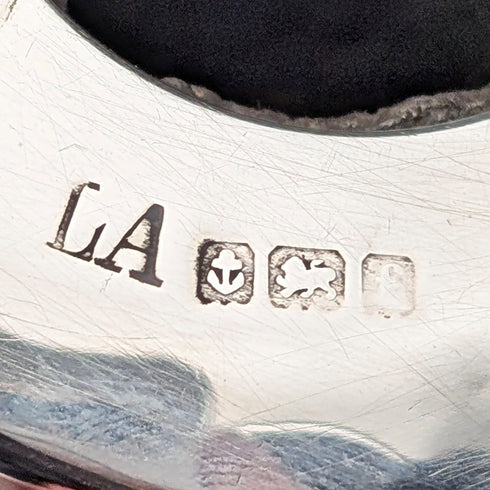 1905 Antique British Carob Pipe with Sterling Silver Decoration, Louis Adler