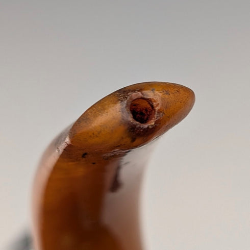 1905 Antique British Carob Pipe with Sterling Silver Decoration, Louis Adler