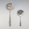 Pair of antique American sterling silver berry spoons, large and small, total weight 111g, S. Kirk & Son.