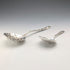 Pair of antique American sterling silver berry spoons, large and small, total weight 111g, S. Kirk & Son.