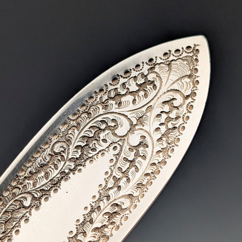 1900年頃 英国アンティーク シルバープレート製フィッシュカトラリー6ペア Allen&Darwin