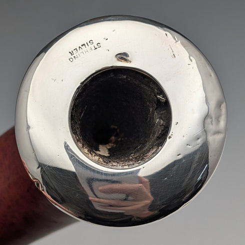 1911 Antique British Silver-Decorated Large Calabash Pipe, Nathan & Hayes