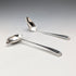 Pair of antique British sterling silver baby feeder spoons, total weight 22g.