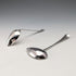 Pair of antique British sterling silver baby feeder spoons, total weight 22g.