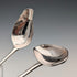 Pair of antique British sterling silver baby feeder spoons, total weight 22g.