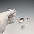 Pair of antique British sterling silver baby feeder spoons, total weight 22g.