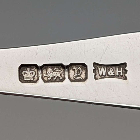 【On Hold】1916 British Antique Pure Silver Tea Spoon Set of 3 Total 55g Walker&Hall