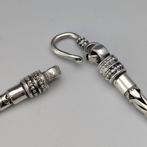 Vintage Sterling Silver Byzantine Chain Necklace, 42cm, 47g