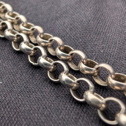 Vintage Sterling Silver Curb Chain Necklace, 77cm, 15.5g