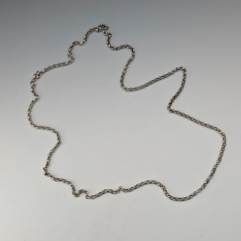 Vintage Sterling Silver Curb Chain Necklace, 77cm, 15.5g