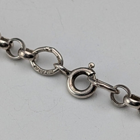Vintage Sterling Silver Curb Chain Necklace, 77cm, 15.5g