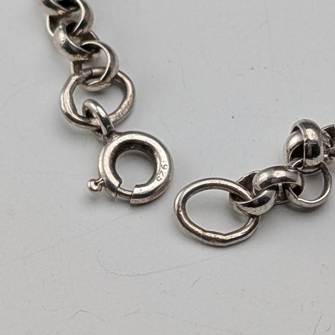 Vintage Sterling Silver Curb Chain Necklace, 77cm, 15.5g