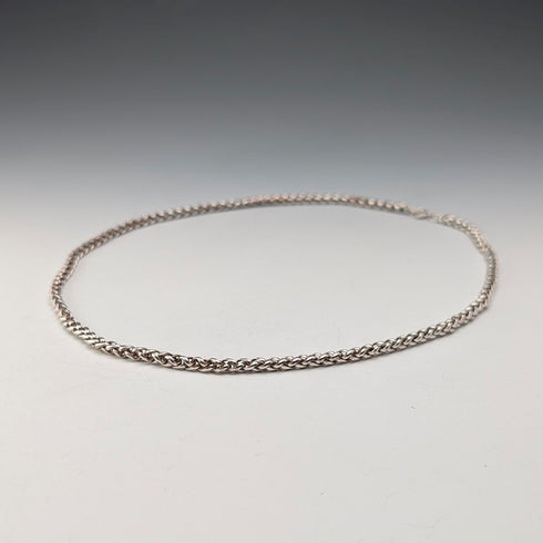 Vintage Sterling Silver Spiga Chain Necklace, 50cm, 20.5g