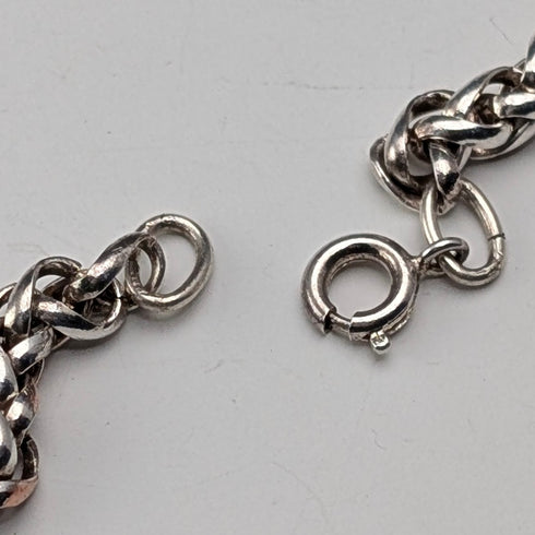 Vintage Sterling Silver Spiga Chain Necklace, 50cm, 20.5g