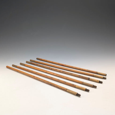 【On Hold】Antique Brass & Boxwood Barrel Measure with Leather Case