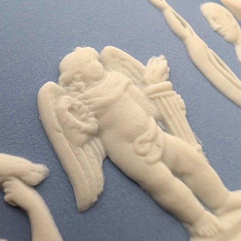 Pair of Vintage British Wedgwood Jasperware Tea Caddy Boxes