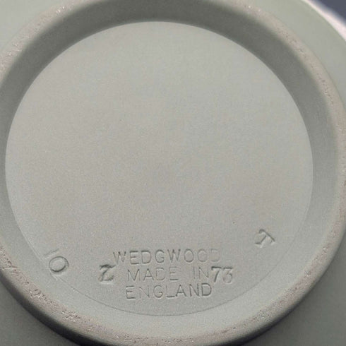 Vintage British Wedgwood Green Jasperware Sugar Bowl with Lid
