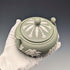 Vintage British Wedgwood Green Jasperware Sugar Bowl with Lid