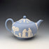British Vintage Wedgwood Teapot Jasperware Pale Blue