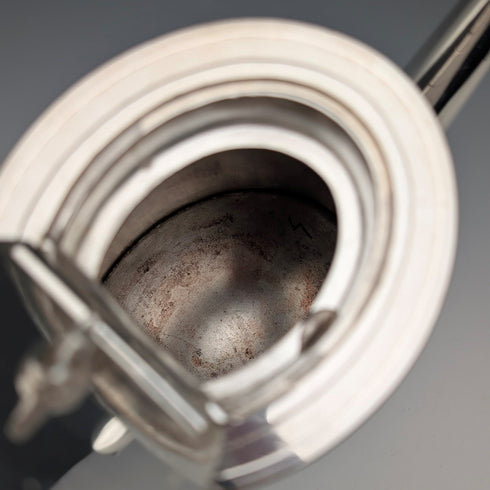 19世紀後半 英国アンティーク シルバープレート製 ジャポニズム装飾 コーヒーポット Johnson&Co