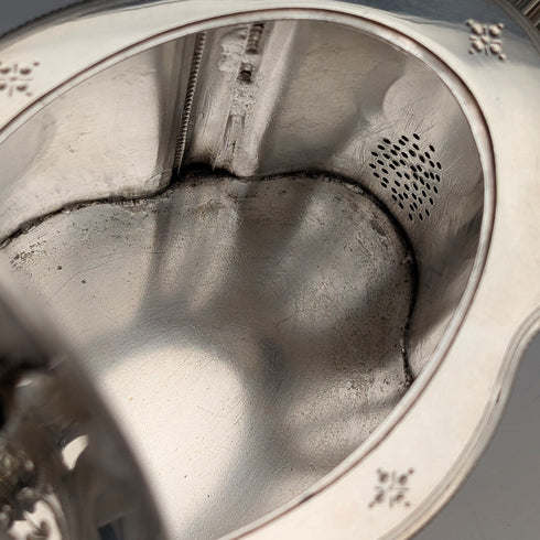 1870年頃 英国アンティーク シルバープレート製 ドラム型ティーポット W&G Sissons