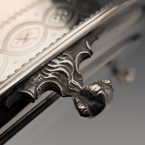 Antique English Silver Plate Biscuit Barrel, circa 1875, George Goodfellow & Sons