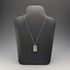 1981 UK Sterling Silver Thin Ingot Pendant with Sterling Silver Necklace Total 6g
