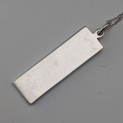 1977 British Britannia Silver Jubilee Ingot Pendant with Pure Silver Necklace Total 14.3g
