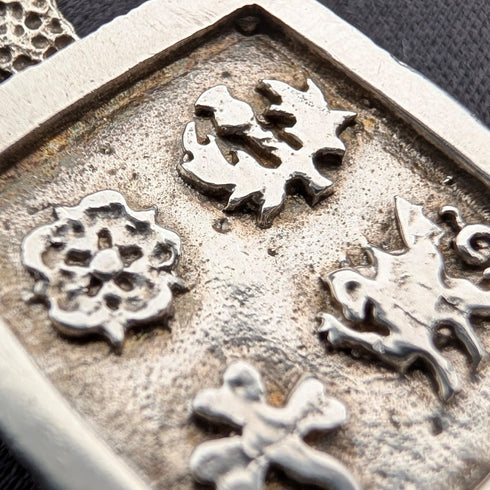 1977年 英国 純銀製 ジュビリーペンダント 純銀ネックレス付 計19.7g