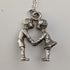 Vintage Boy & Girl Silver Charm Pendant with Pure Silver Necklace Total 6.2g