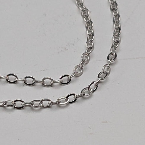 Vintage Boy & Girl Silver Charm Pendant with Pure Silver Necklace Total 6.2g