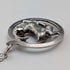 Vintage Boy & Girl Silver Charm Pendant with Pure Silver Necklace Total 6.8g