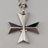 英国ヴィンテージ 純銀製マルタ十字型ペンダント 純銀ネックレス付き 計14.3g