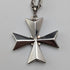 英国ヴィンテージ 純銀製マルタ十字型ペンダント 純銀ネックレス付き 計14.3g