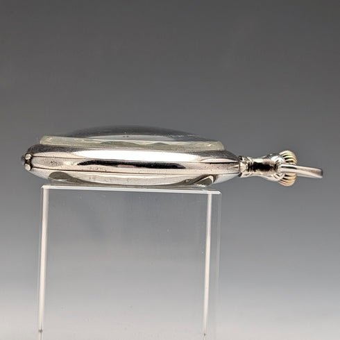 Circa 1900 Antique Lagrange Pocket Watch 800 Silver Case Open Face Works Well