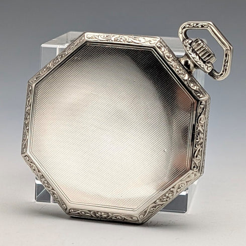 1918年頃 アンティーク ハンプデン 懐中時計 金張りオクタゴンケース 動作良好