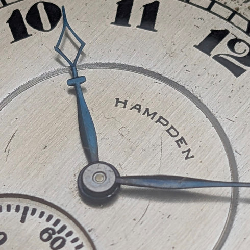 1918年頃 アンティーク ハンプデン 懐中時計 金張りオクタゴンケース 動作良好