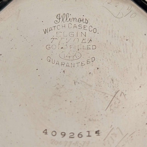 1918年頃 アンティーク ハンプデン 懐中時計 金張りオクタゴンケース 動作良好
