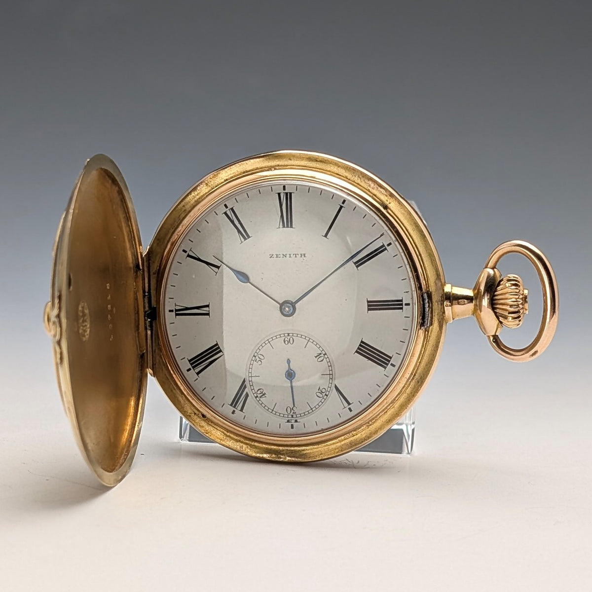 1913年頃 ゼニス 懐中時計 ドラゴンレリーフ彫刻 K18ゴールド ハンター