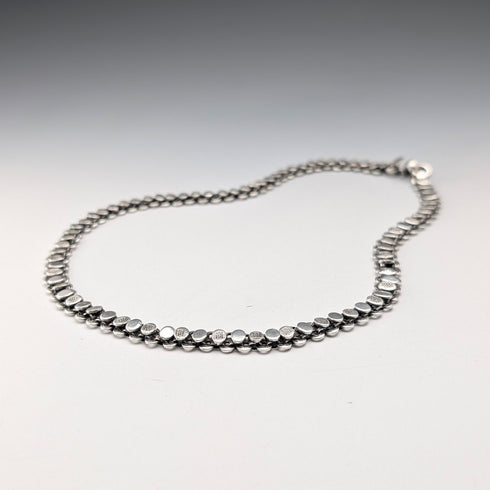 Vintage Sterling Silver Fancy Link Chain Necklace, 45cm, 36g