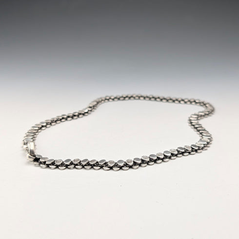 Vintage Sterling Silver Fancy Link Chain Necklace, 45cm, 36g