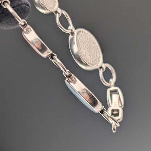 Vintage Sterling Silver & Mother of Pearl Bracelet