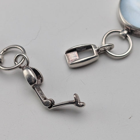 Vintage Sterling Silver & Mother of Pearl Bracelet