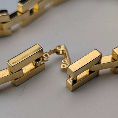 Vintage Rolled Gold Chunky Link Bracelet