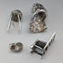 British Vintage Sterling Silver Miniature Figurines: Old Woman Knitting Lace and Cat, Total 132g, RKH