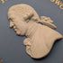 Wedgwood Jasperware plate commemorating the 250th anniversary of J. Wedgwood's birth, made in England, diameter 21cm.