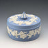 Vintage British Wedgwood Jasperware Round Bonbonniere in Pale Blue