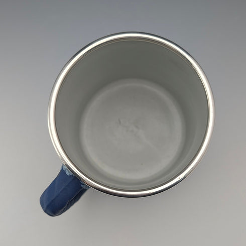 1917 Wedgwood/Elkington Jasperware Mug, Silver Plated, Royal Blue