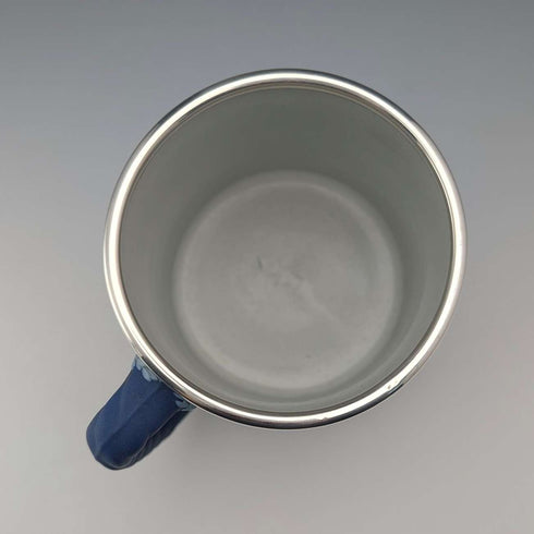 1917 Wedgwood/Elkington Jasperware Mug, Silver Plated, Royal Blue