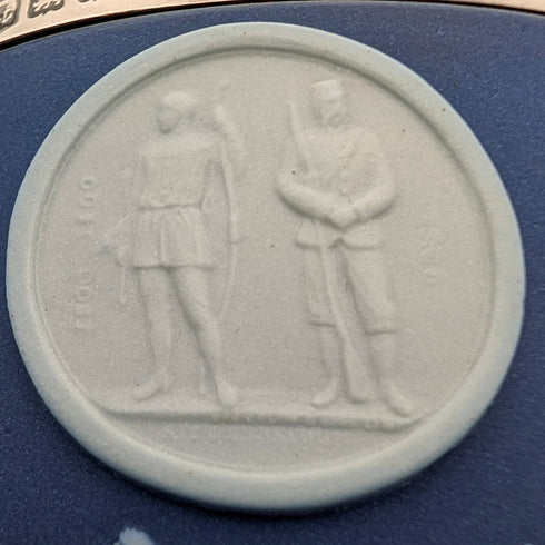 1917 Wedgwood/Elkington Jasperware Mug, Silver Plated, Royal Blue